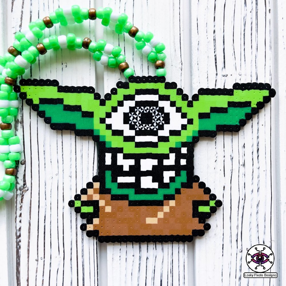 Grogu Subtronics Perler Necklace